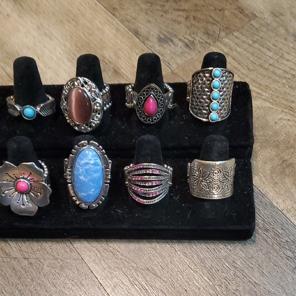 Elegant Multi-Color Ring Set - Picture 2 of 4